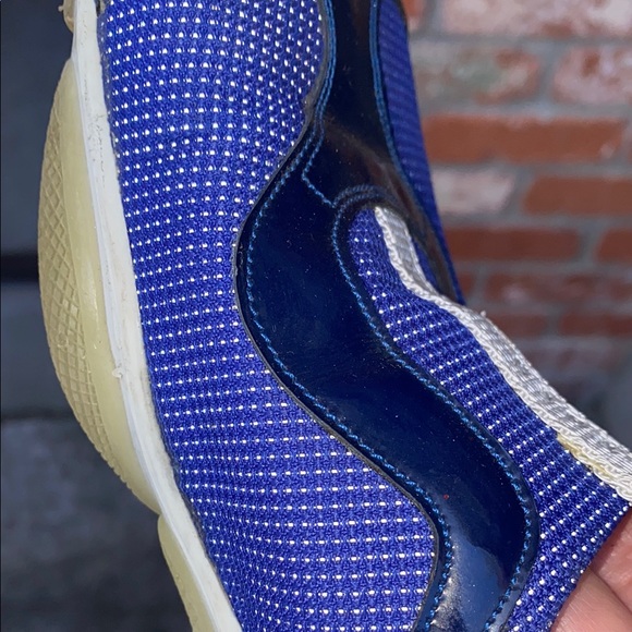 Prada Blue and White Women's Slip-On Shoes - Picture 7 of 10
